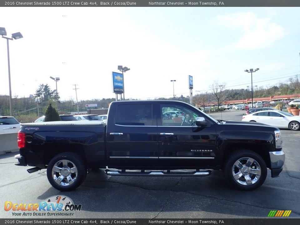 2016 Chevrolet Silverado 1500 LTZ Crew Cab 4x4 Black / Cocoa/Dune Photo #9