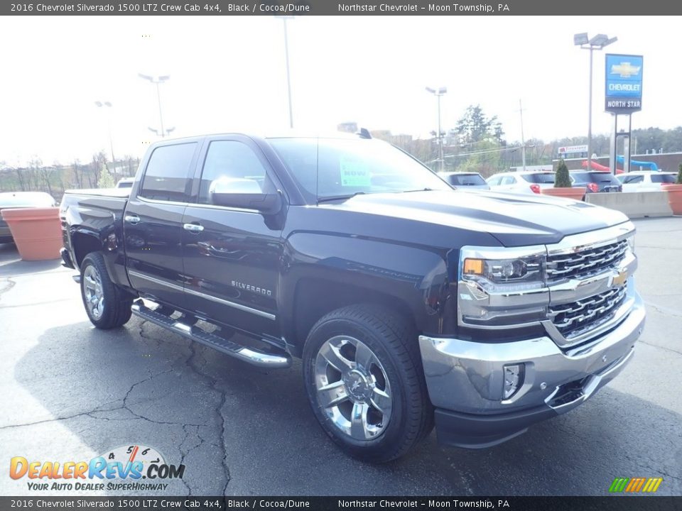 2016 Chevrolet Silverado 1500 LTZ Crew Cab 4x4 Black / Cocoa/Dune Photo #10