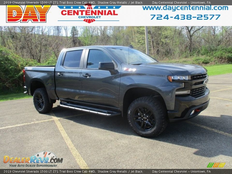 2019 Chevrolet Silverado 1500 LT Z71 Trail Boss Crew Cab 4WD Shadow Gray Metallic / Jet Black Photo #1