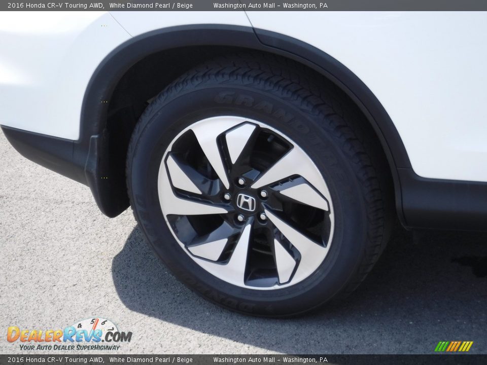 2016 Honda CR-V Touring AWD White Diamond Pearl / Beige Photo #3
