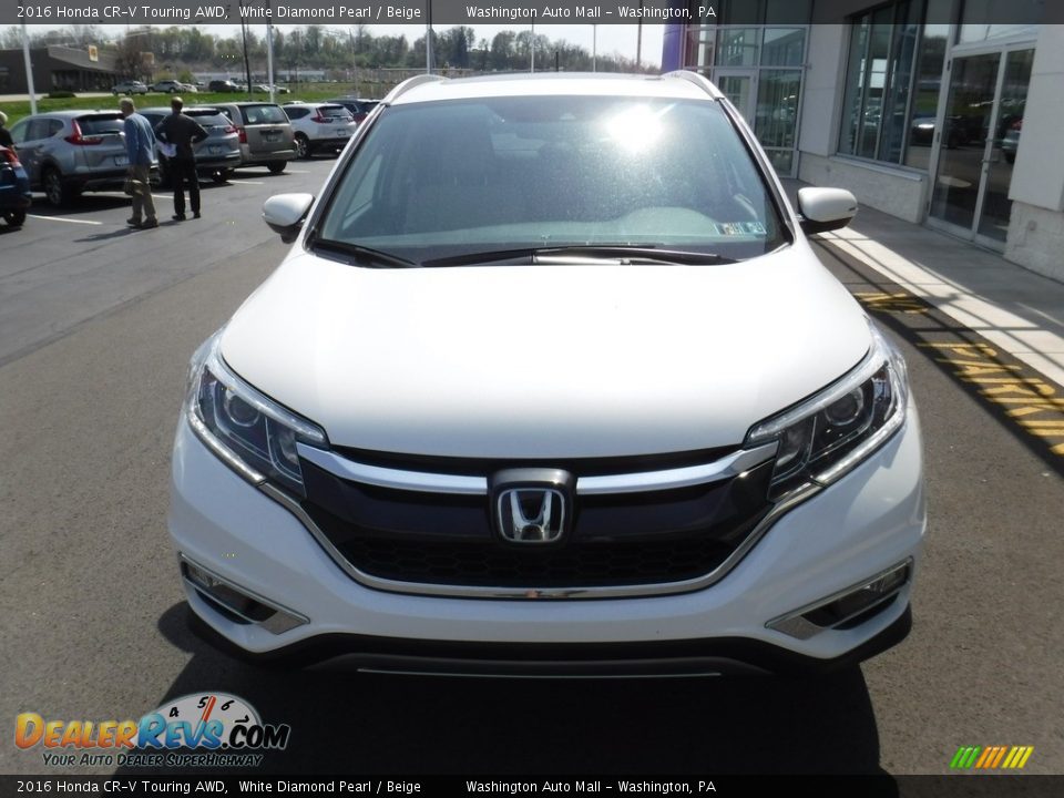 2016 Honda CR-V Touring AWD White Diamond Pearl / Beige Photo #5
