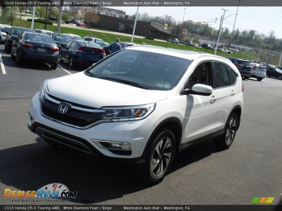 2016 Honda CR-V Touring AWD White Diamond Pearl / Beige Photo #6
