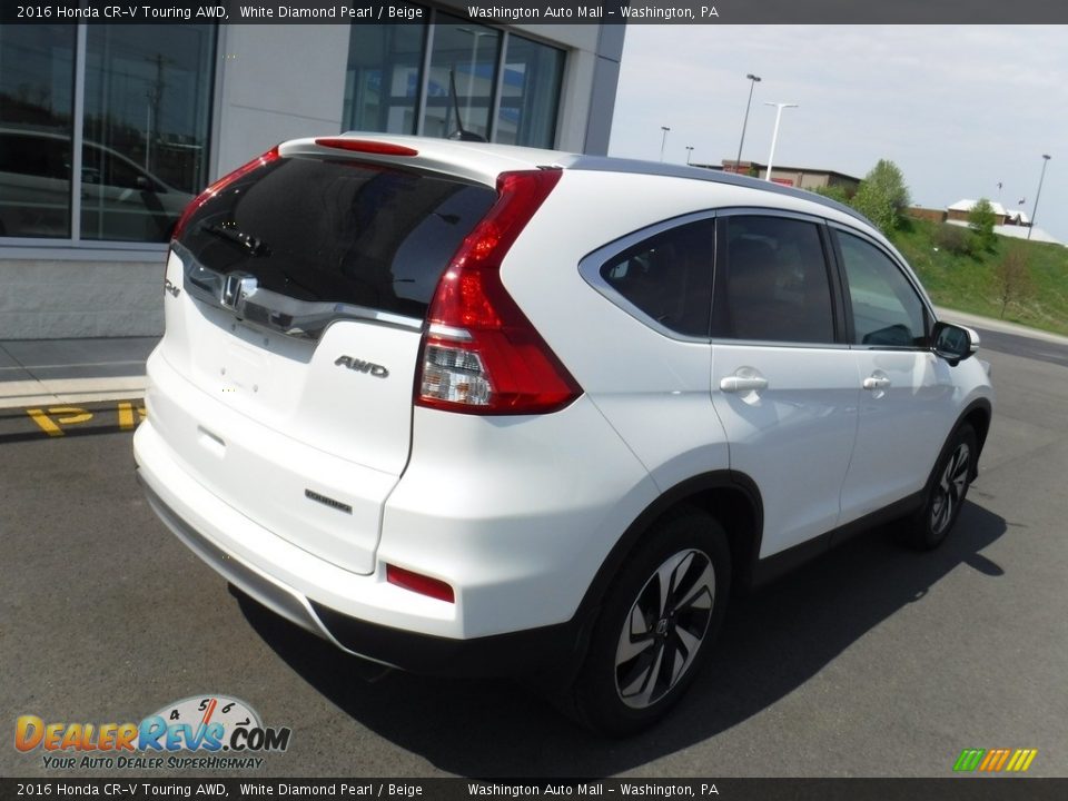 2016 Honda CR-V Touring AWD White Diamond Pearl / Beige Photo #8