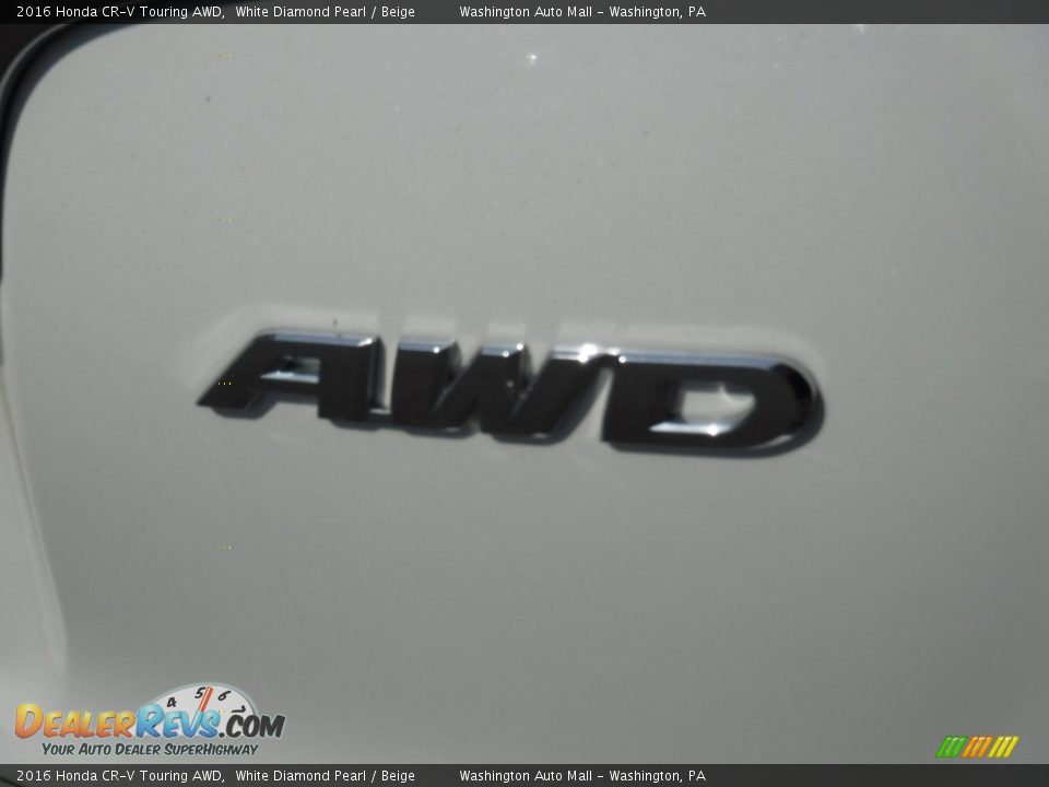 2016 Honda CR-V Touring AWD White Diamond Pearl / Beige Photo #9