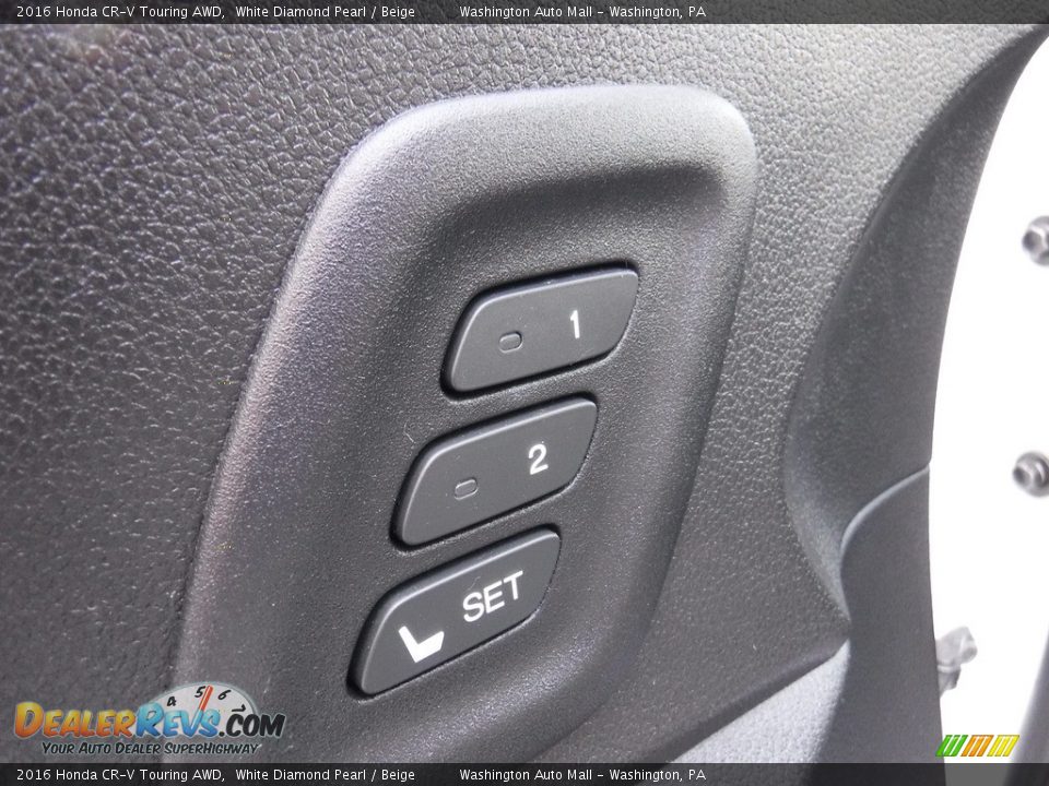2016 Honda CR-V Touring AWD White Diamond Pearl / Beige Photo #13