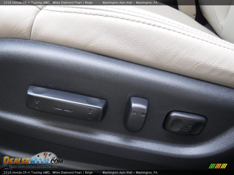 2016 Honda CR-V Touring AWD White Diamond Pearl / Beige Photo #17