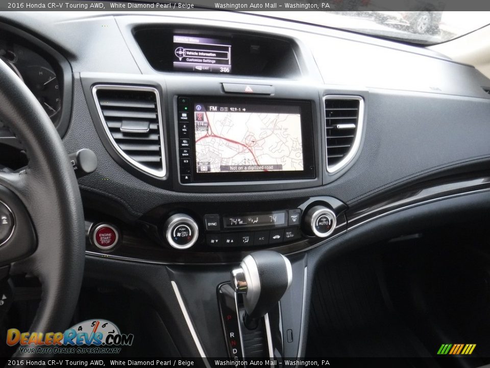2016 Honda CR-V Touring AWD White Diamond Pearl / Beige Photo #18