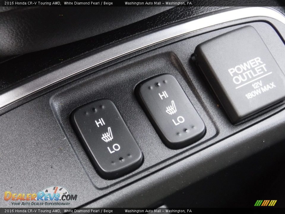 2016 Honda CR-V Touring AWD White Diamond Pearl / Beige Photo #21
