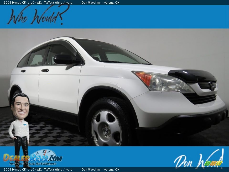 2008 Honda CR-V LX 4WD Taffeta White / Ivory Photo #1