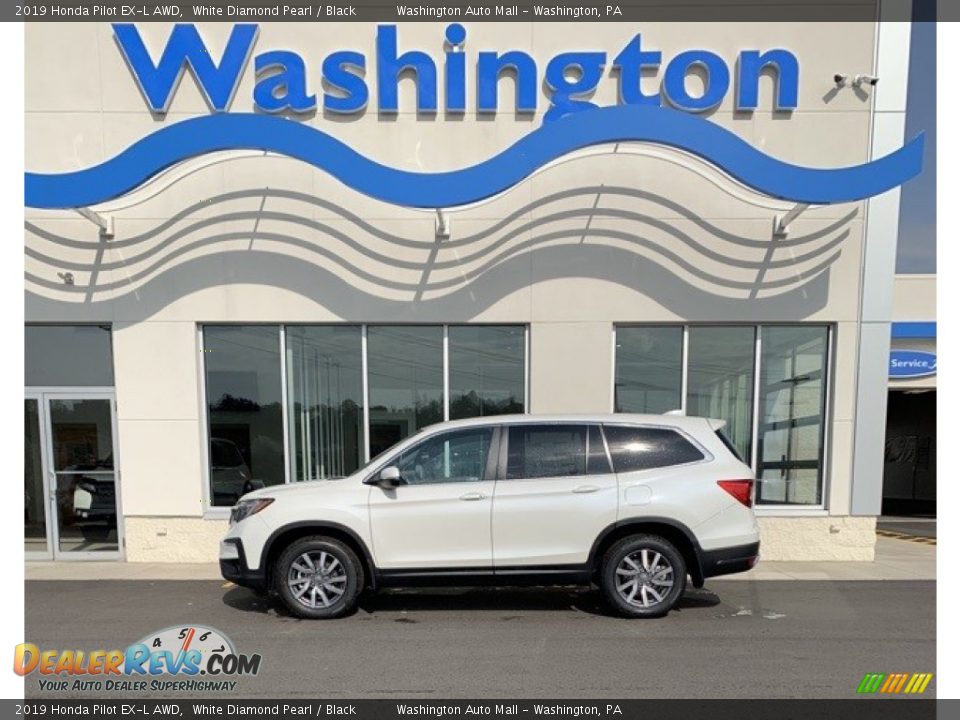 2019 Honda Pilot EX-L AWD White Diamond Pearl / Black Photo #1