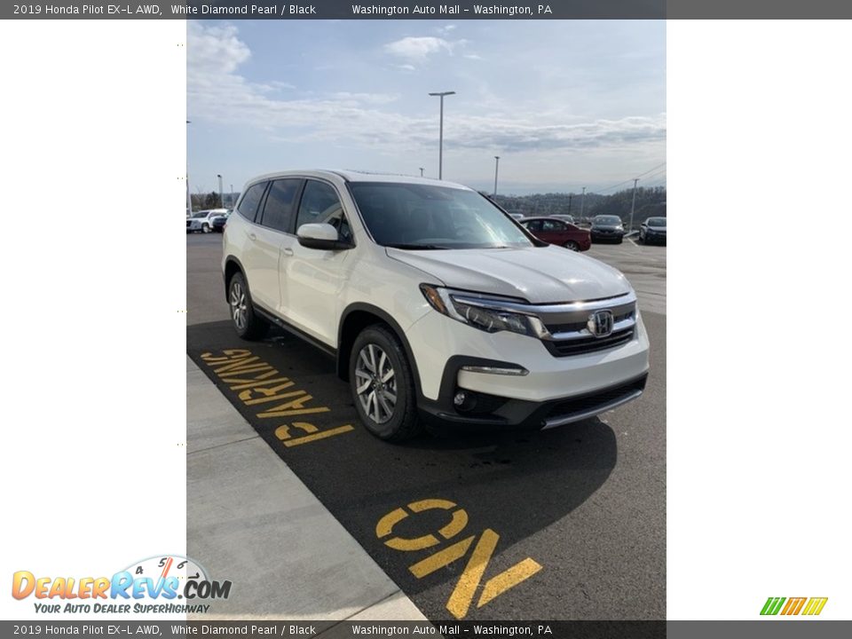 2019 Honda Pilot EX-L AWD White Diamond Pearl / Black Photo #4