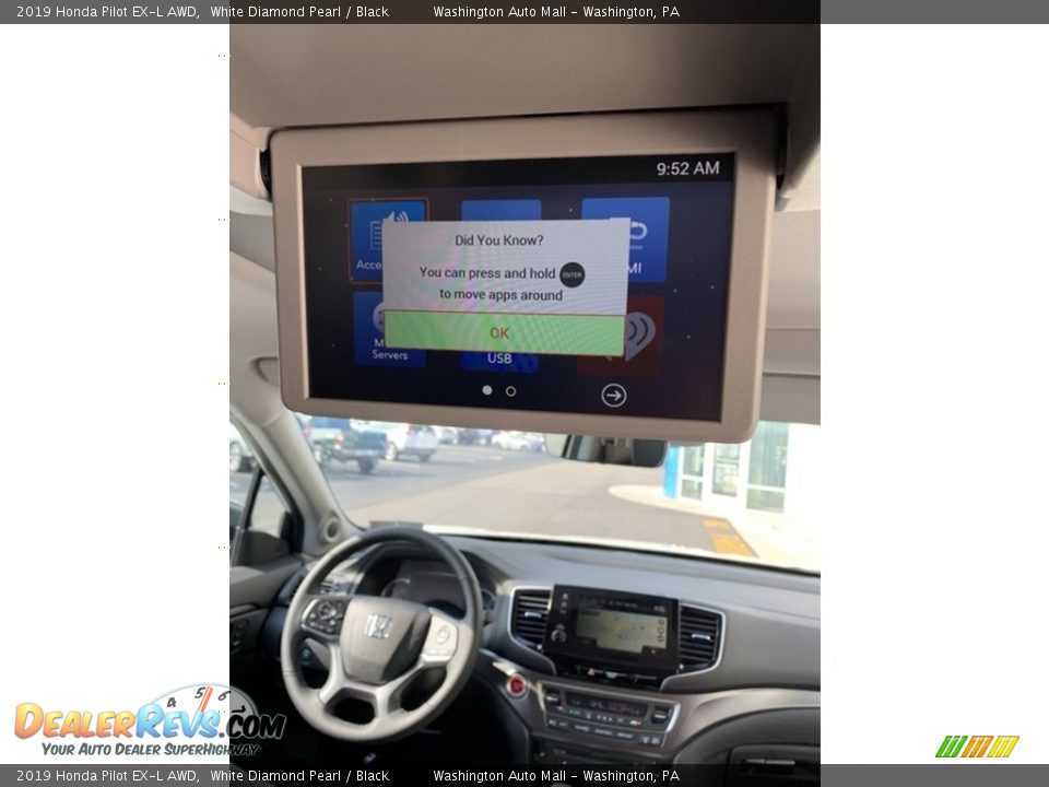2019 Honda Pilot EX-L AWD White Diamond Pearl / Black Photo #33