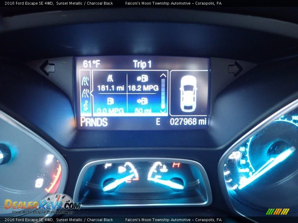 2016 Ford Escape SE 4WD Sunset Metallic / Charcoal Black Photo #24