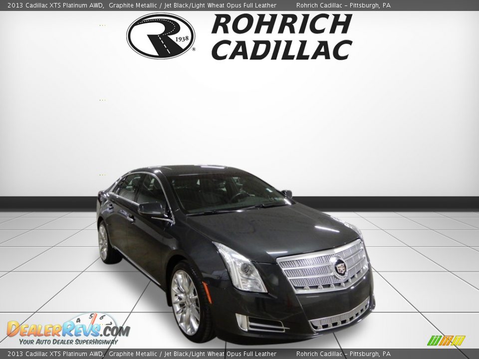 2013 Cadillac XTS Platinum AWD Graphite Metallic / Jet Black/Light Wheat Opus Full Leather Photo #7
