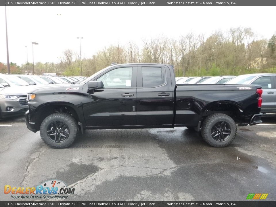2019 Chevrolet Silverado 1500 Custom Z71 Trail Boss Double Cab 4WD Black / Jet Black Photo #2