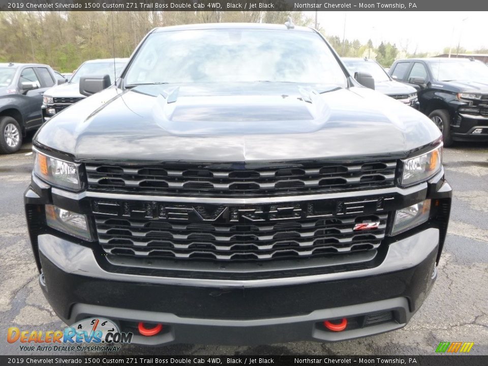2019 Chevrolet Silverado 1500 Custom Z71 Trail Boss Double Cab 4WD Black / Jet Black Photo #8