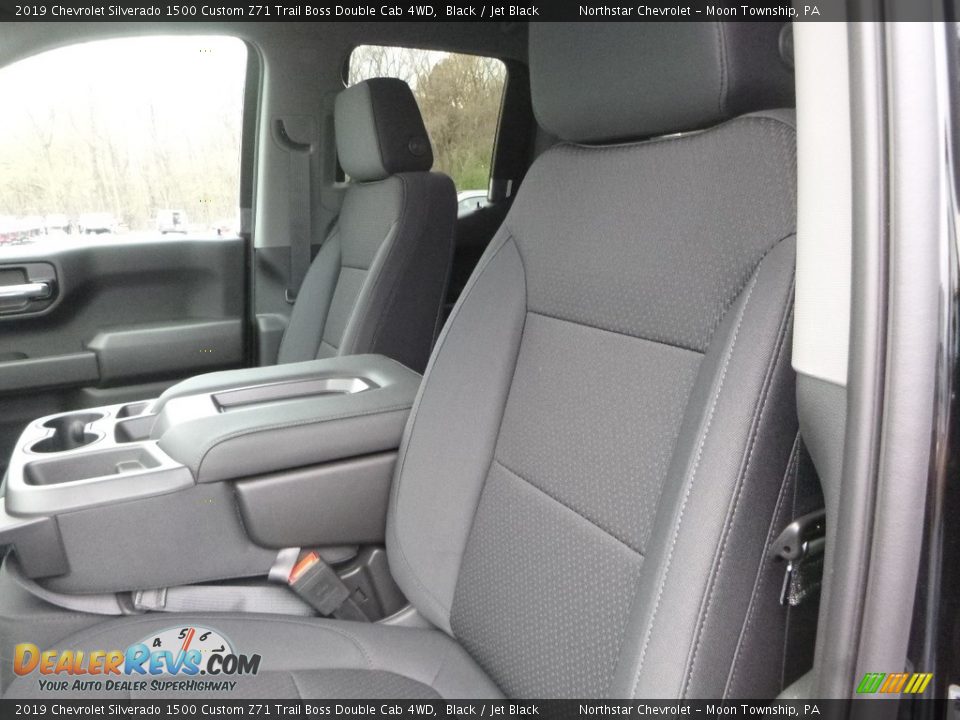 2019 Chevrolet Silverado 1500 Custom Z71 Trail Boss Double Cab 4WD Black / Jet Black Photo #13