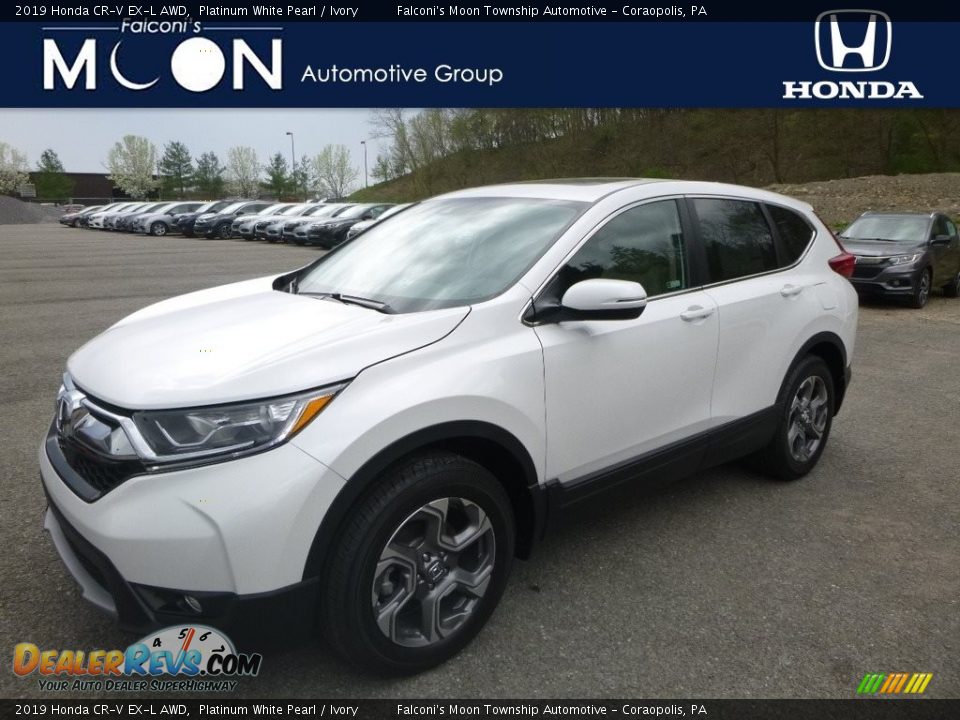 2019 Honda CR-V EX-L AWD Platinum White Pearl / Ivory Photo #1