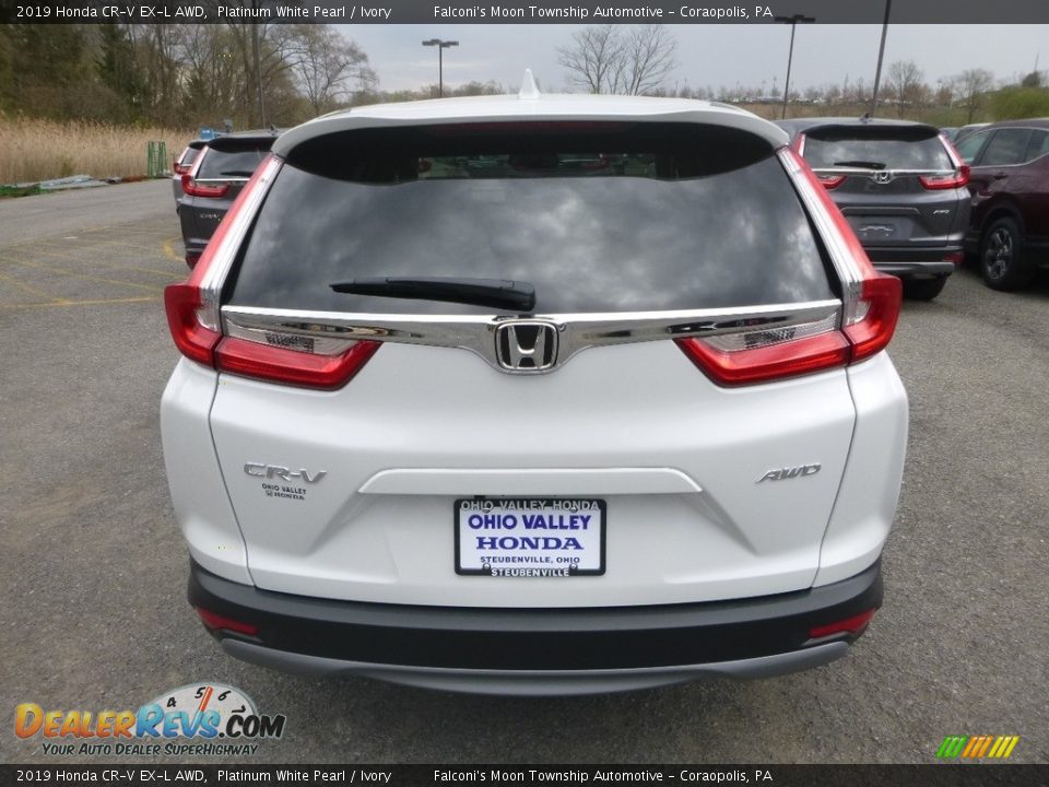 2019 Honda CR-V EX-L AWD Platinum White Pearl / Ivory Photo #3