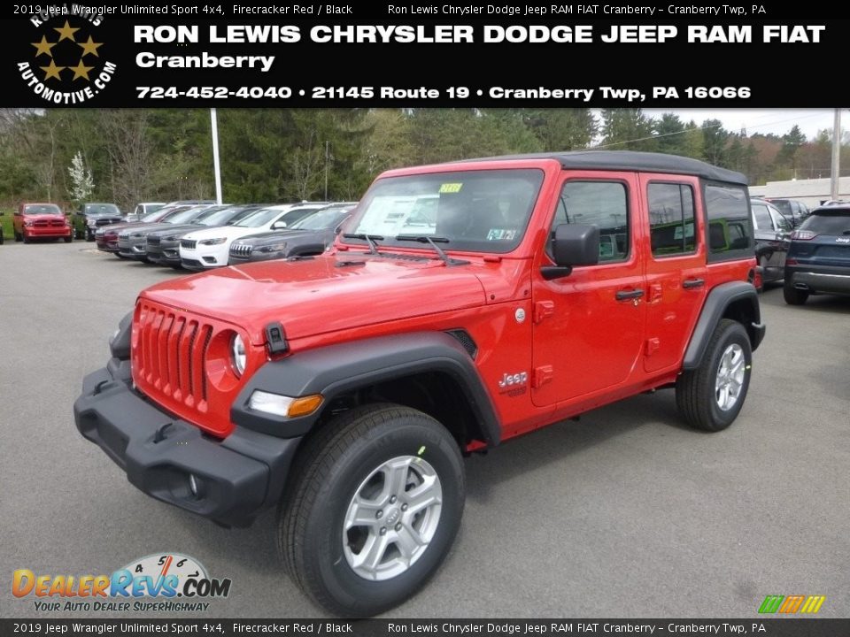 2019 Jeep Wrangler Unlimited Sport 4x4 Firecracker Red / Black Photo #1