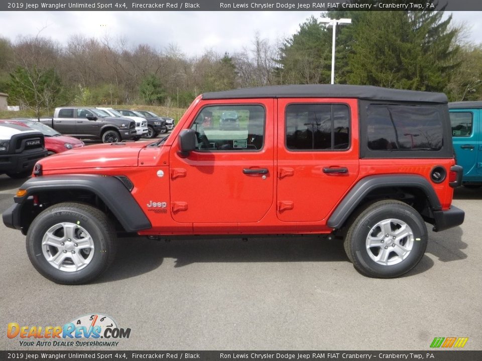 2019 Jeep Wrangler Unlimited Sport 4x4 Firecracker Red / Black Photo #3