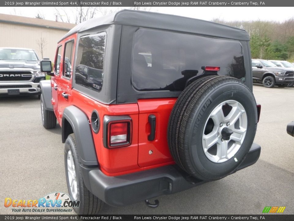 2019 Jeep Wrangler Unlimited Sport 4x4 Firecracker Red / Black Photo #4