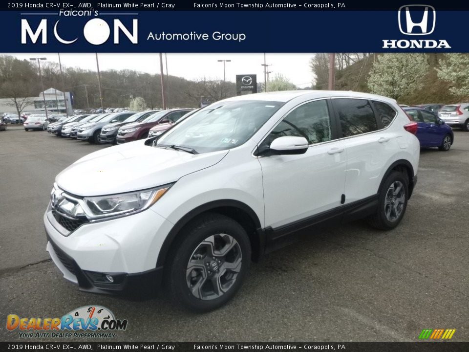 2019 Honda CR-V EX-L AWD Platinum White Pearl / Gray Photo #1
