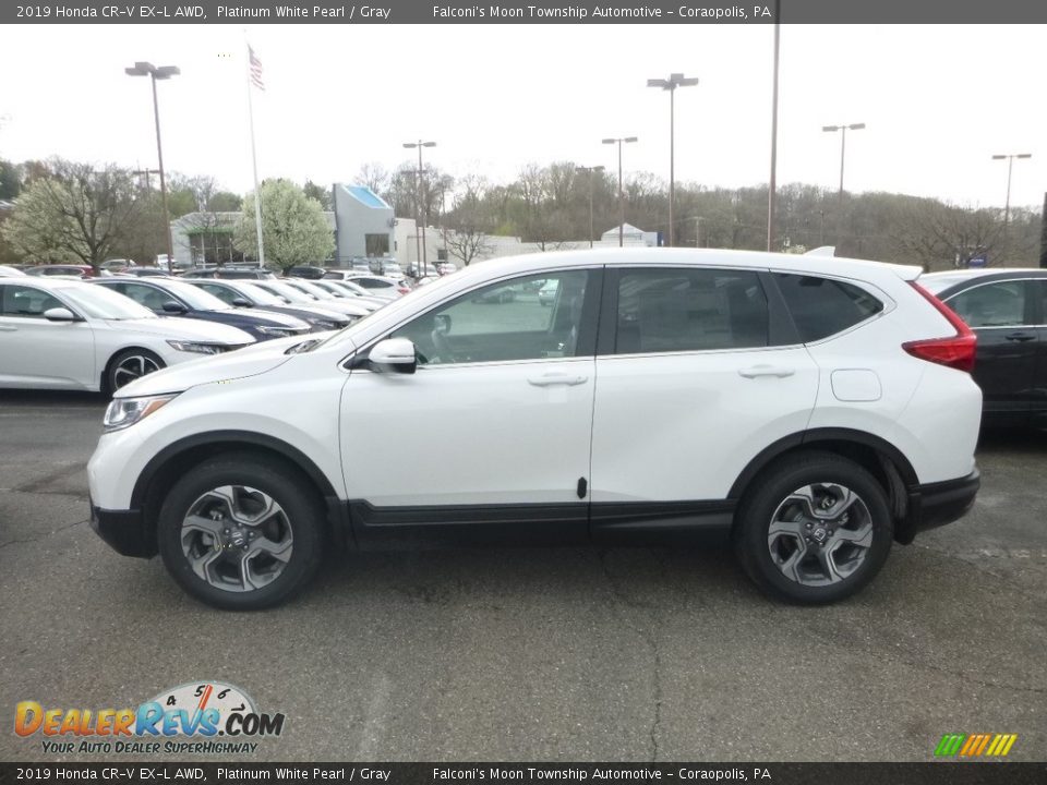 2019 Honda CR-V EX-L AWD Platinum White Pearl / Gray Photo #2