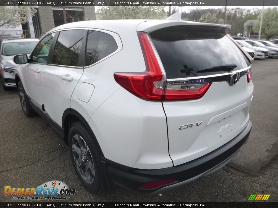 2019 Honda CR-V EX-L AWD Platinum White Pearl / Gray Photo #3