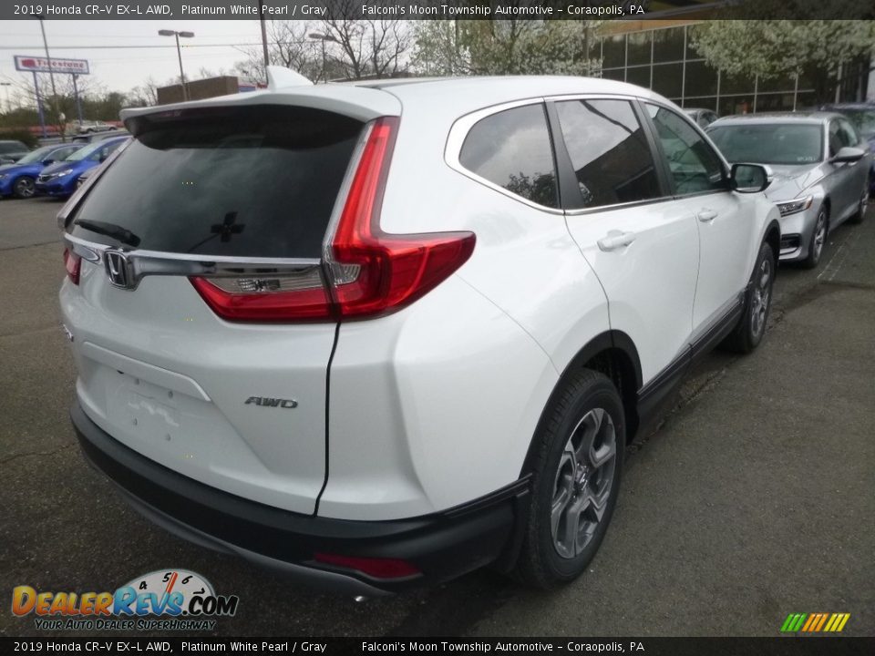 2019 Honda CR-V EX-L AWD Platinum White Pearl / Gray Photo #5