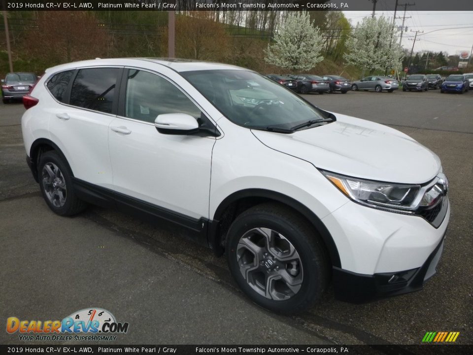 2019 Honda CR-V EX-L AWD Platinum White Pearl / Gray Photo #6