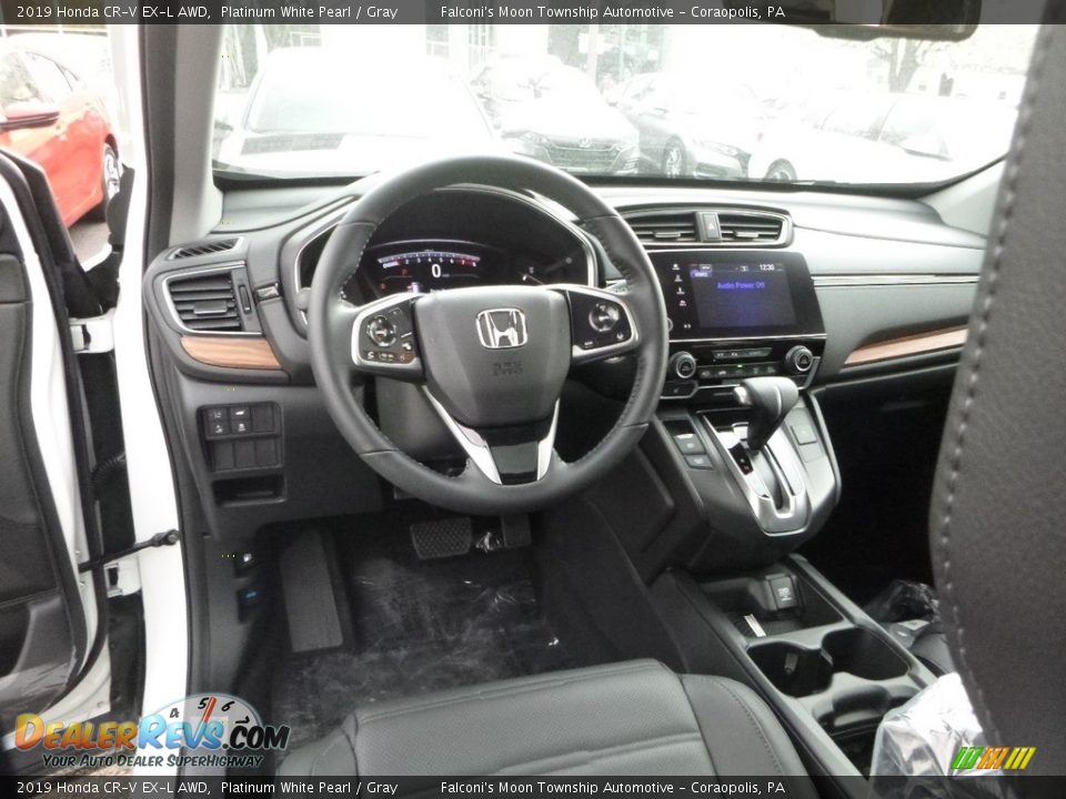 2019 Honda CR-V EX-L AWD Platinum White Pearl / Gray Photo #10