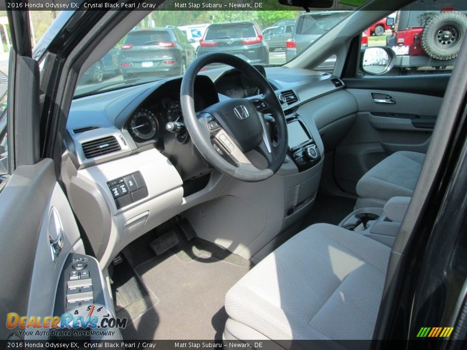 2016 Honda Odyssey EX Crystal Black Pearl / Gray Photo #12