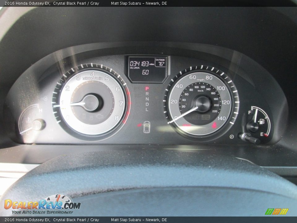 2016 Honda Odyssey EX Crystal Black Pearl / Gray Photo #27