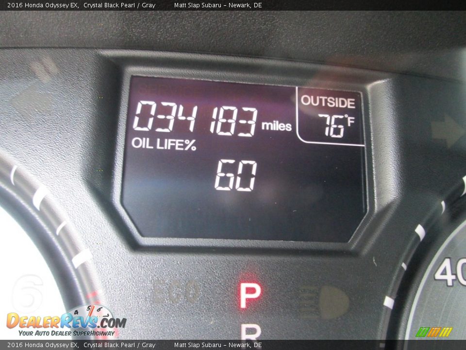 2016 Honda Odyssey EX Crystal Black Pearl / Gray Photo #28