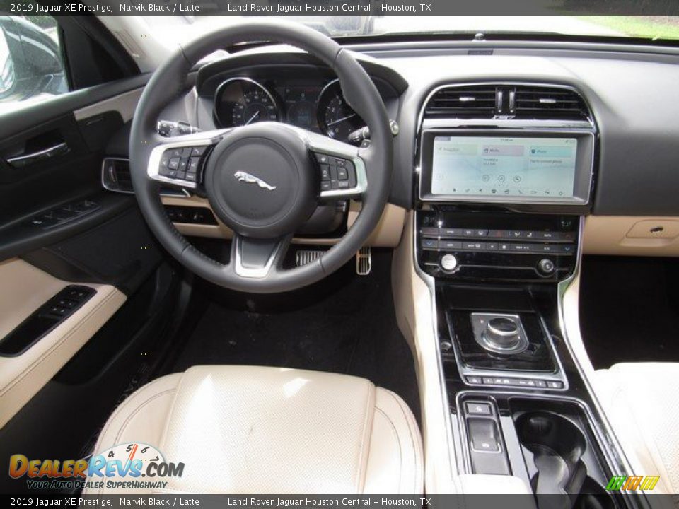 2019 Jaguar XE Prestige Narvik Black / Latte Photo #14