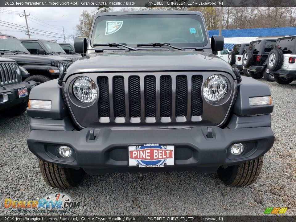 2019 Jeep Wrangler Unlimited Sport 4x4 Granite Crystal Metallic / Black Photo #2
