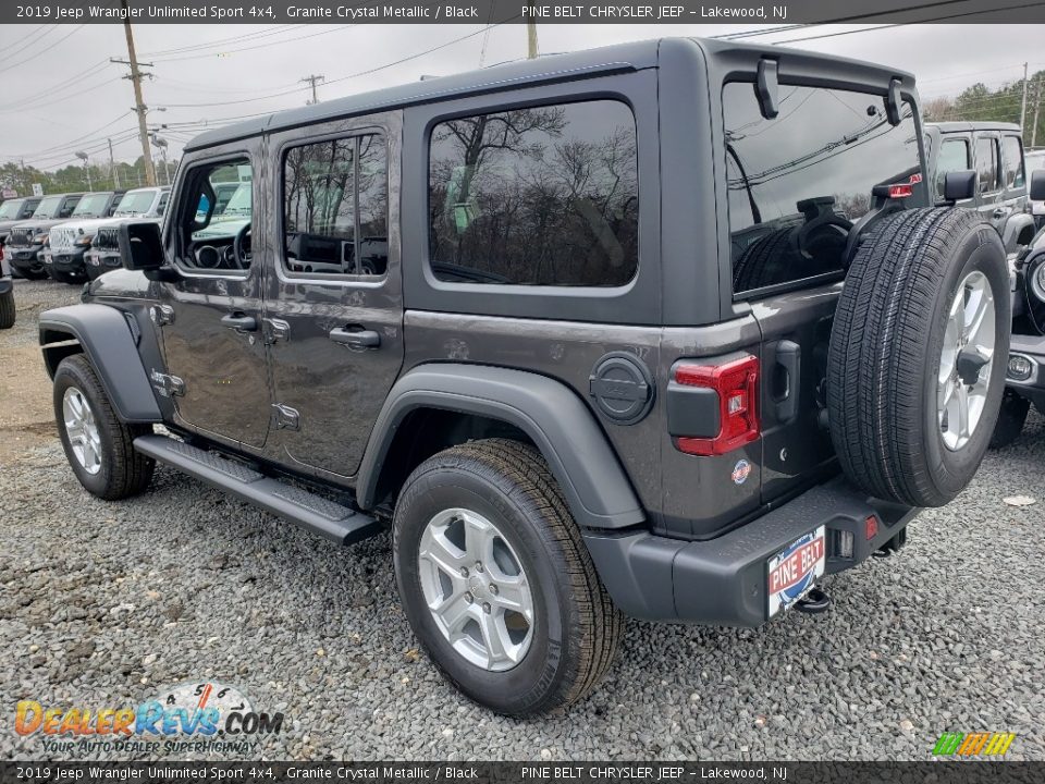 2019 Jeep Wrangler Unlimited Sport 4x4 Granite Crystal Metallic / Black Photo #4