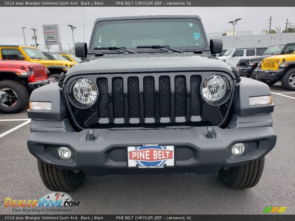 2019 Jeep Wrangler Unlimited Sport 4x4 Black / Black Photo #2