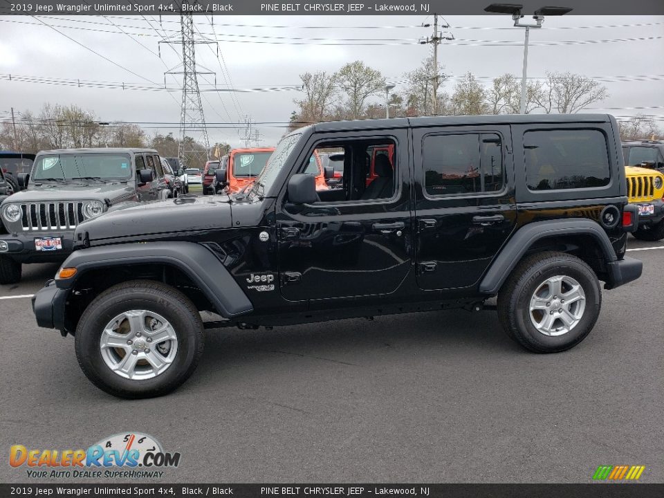 2019 Jeep Wrangler Unlimited Sport 4x4 Black / Black Photo #3