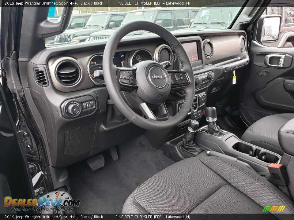 2019 Jeep Wrangler Unlimited Sport 4x4 Black / Black Photo #7