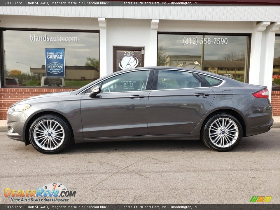 2016 Ford Fusion SE AWD Magnetic Metallic / Charcoal Black Photo #1
