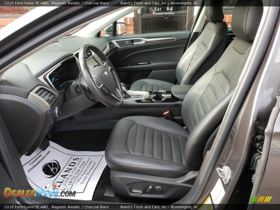 2016 Ford Fusion SE AWD Magnetic Metallic / Charcoal Black Photo #8
