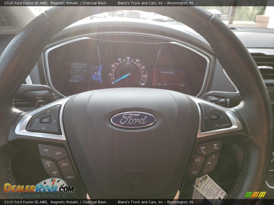 2016 Ford Fusion SE AWD Magnetic Metallic / Charcoal Black Photo #12