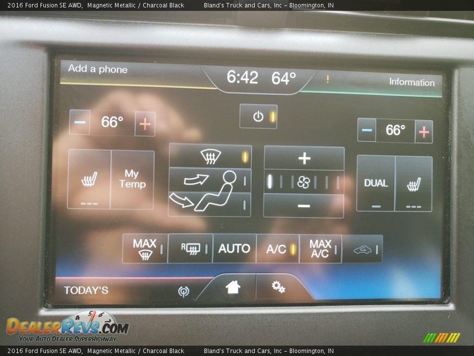 2016 Ford Fusion SE AWD Magnetic Metallic / Charcoal Black Photo #21
