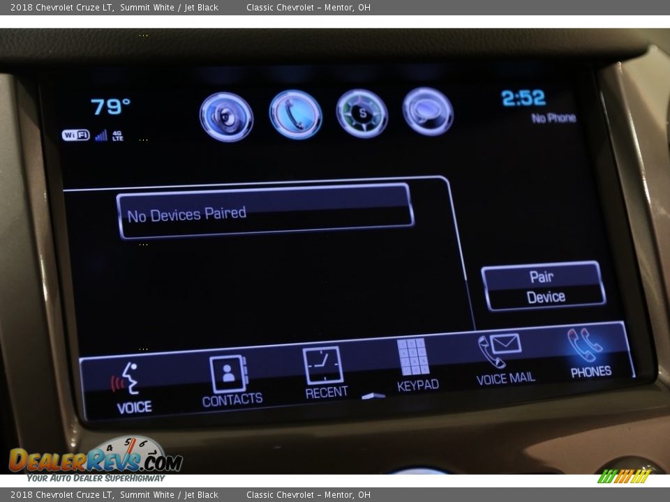 2018 Chevrolet Cruze LT Summit White / Jet Black Photo #12