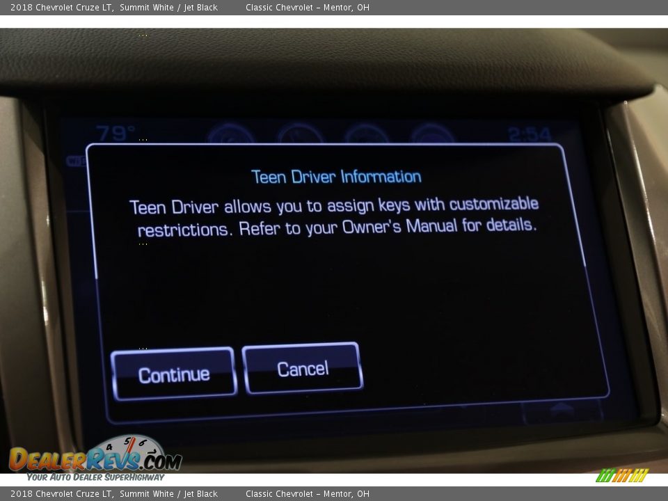 2018 Chevrolet Cruze LT Summit White / Jet Black Photo #18