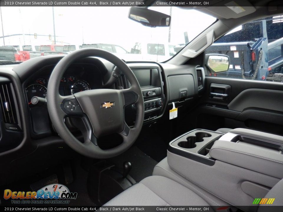2019 Chevrolet Silverado LD Custom Double Cab 4x4 Black / Dark Ash/Jet Black Photo #6