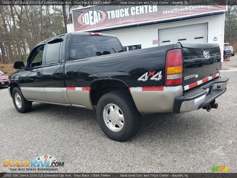 2003 GMC Sierra 1500 SLE Extended Cab 4x4 Onyx Black / Dark Pewter Photo #2