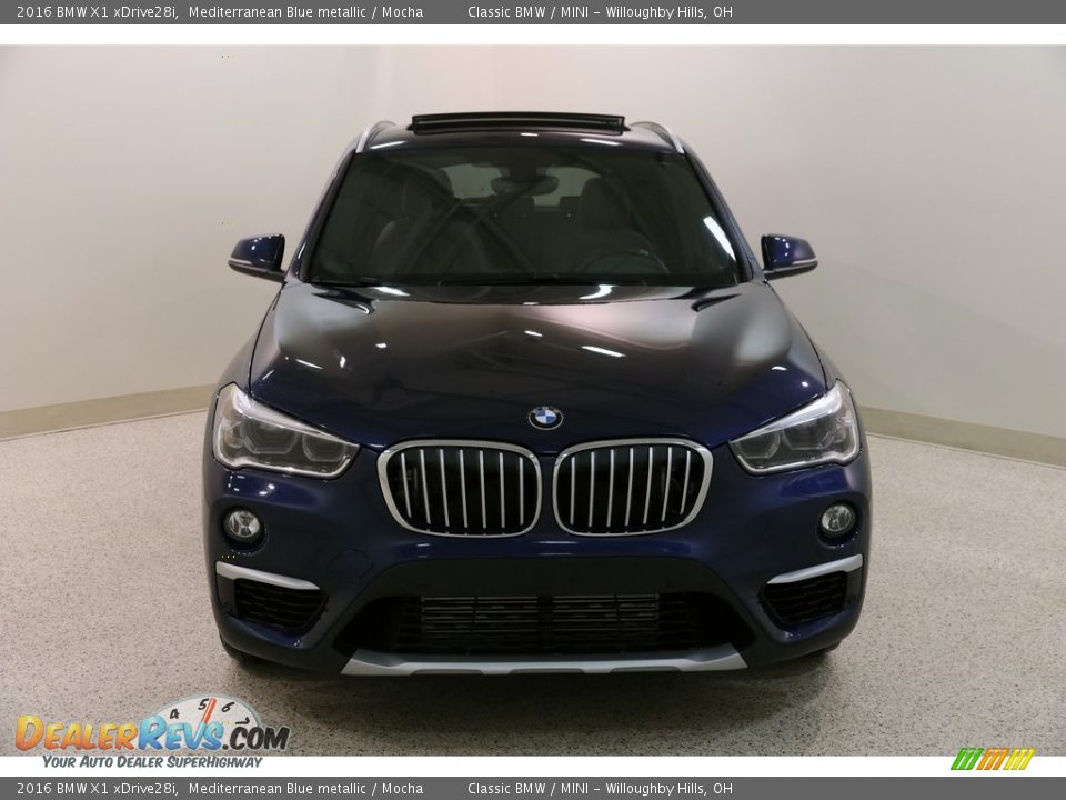 2016 BMW X1 xDrive28i Mediterranean Blue metallic / Mocha Photo #2